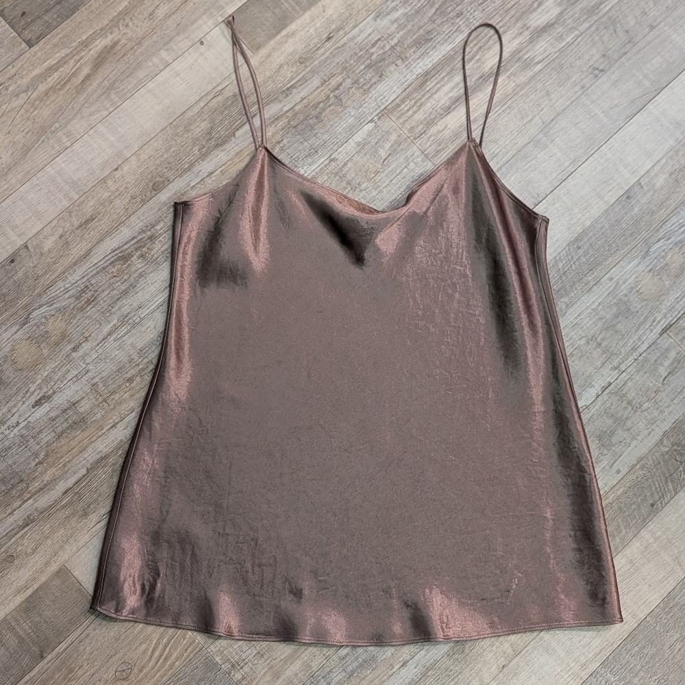 VINCE bias cut satin cami tank XS - Picture 4 of 6